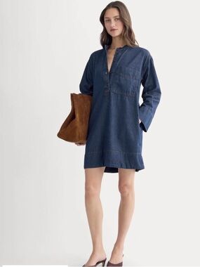 Everlane The Denim Popover Mini Dress